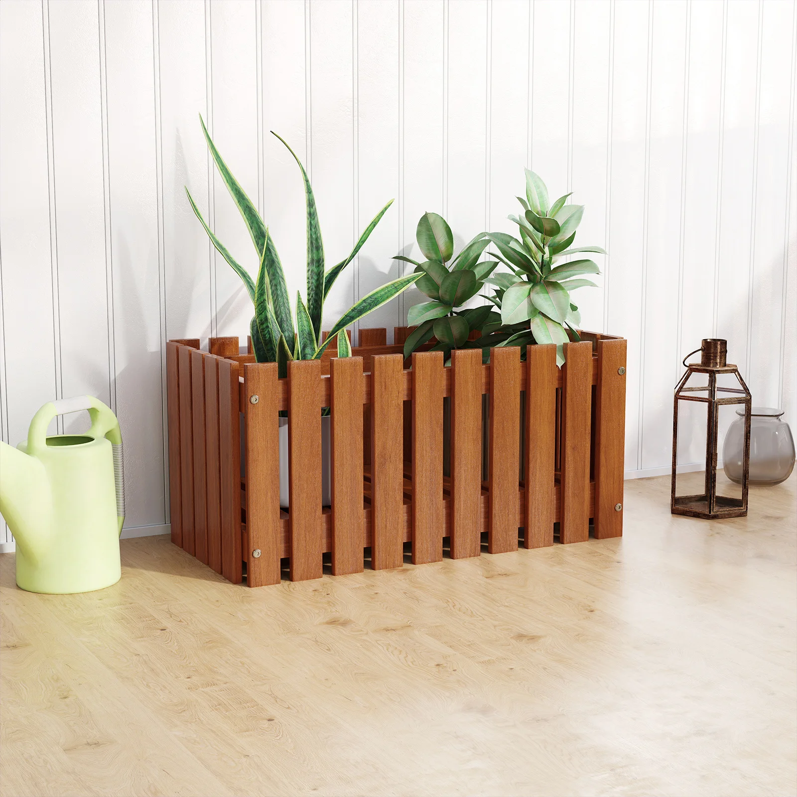 

Грядка из массива дерева для цветов и овощей