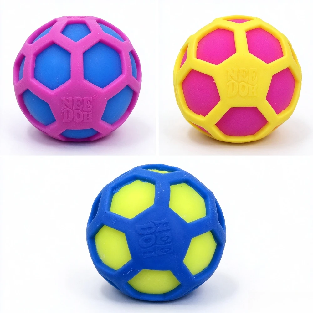 NeeDoh Fuzz Ball Atomic Squeeze Fidget Toy Soft TPR Sensory Stress Relief Decompression Ball Birthday Party Surprise Gift