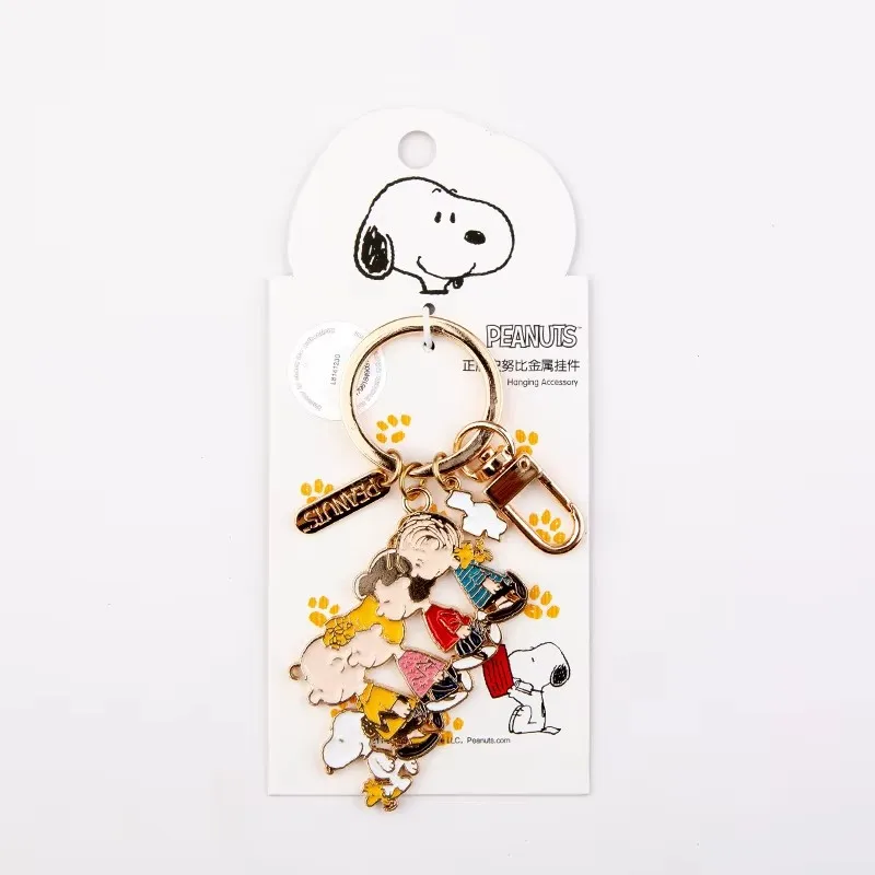 Anime SNOOPY Charlie Metall-Schlüsselanhänger, süßer Paar-Rucksack-Schlüsselring für Männer und Frauen, Auto-Schlüsselanhänger, Accessoires, Geburtstagsgeschenke – Detail 10