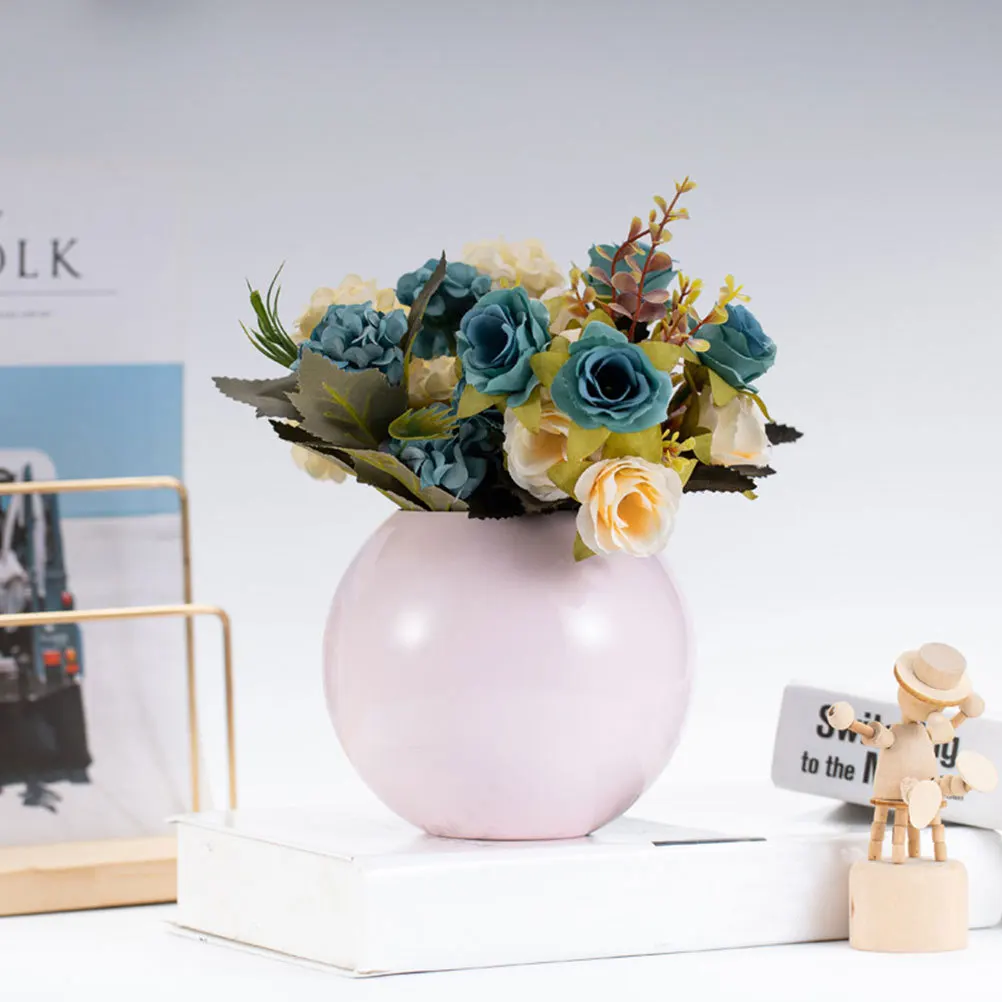 

Stainless Steel Flower Vase Modern Desktop Metal Vase For Home Office Decor Dried Artificial Flowers Centerpiece Holder