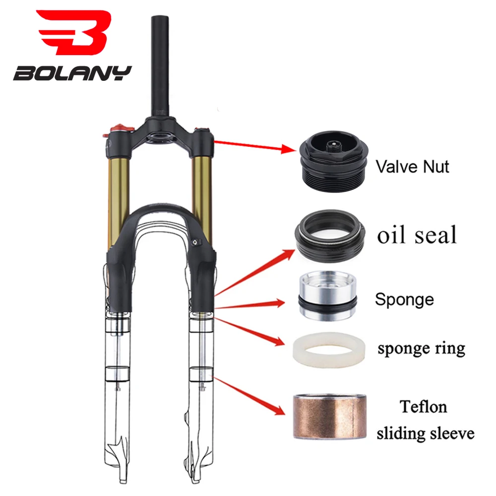 BOLANY Bike Air Fork Spare Parts Collection Air fork Oil Seal Air Fork Sponge Air Fork Travel Ring Air Fork Piston Air Fork Seal