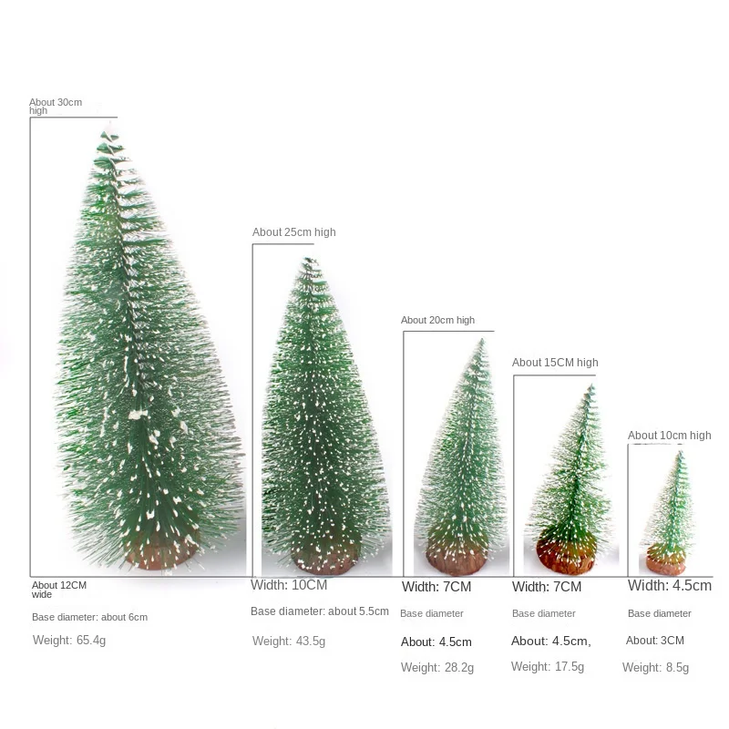 40CM Artificial Christmas Trees Snow Pine Tree Desktop Decorative Mini Christmas Tree Ornament Navidad Xmas Decorations New Year