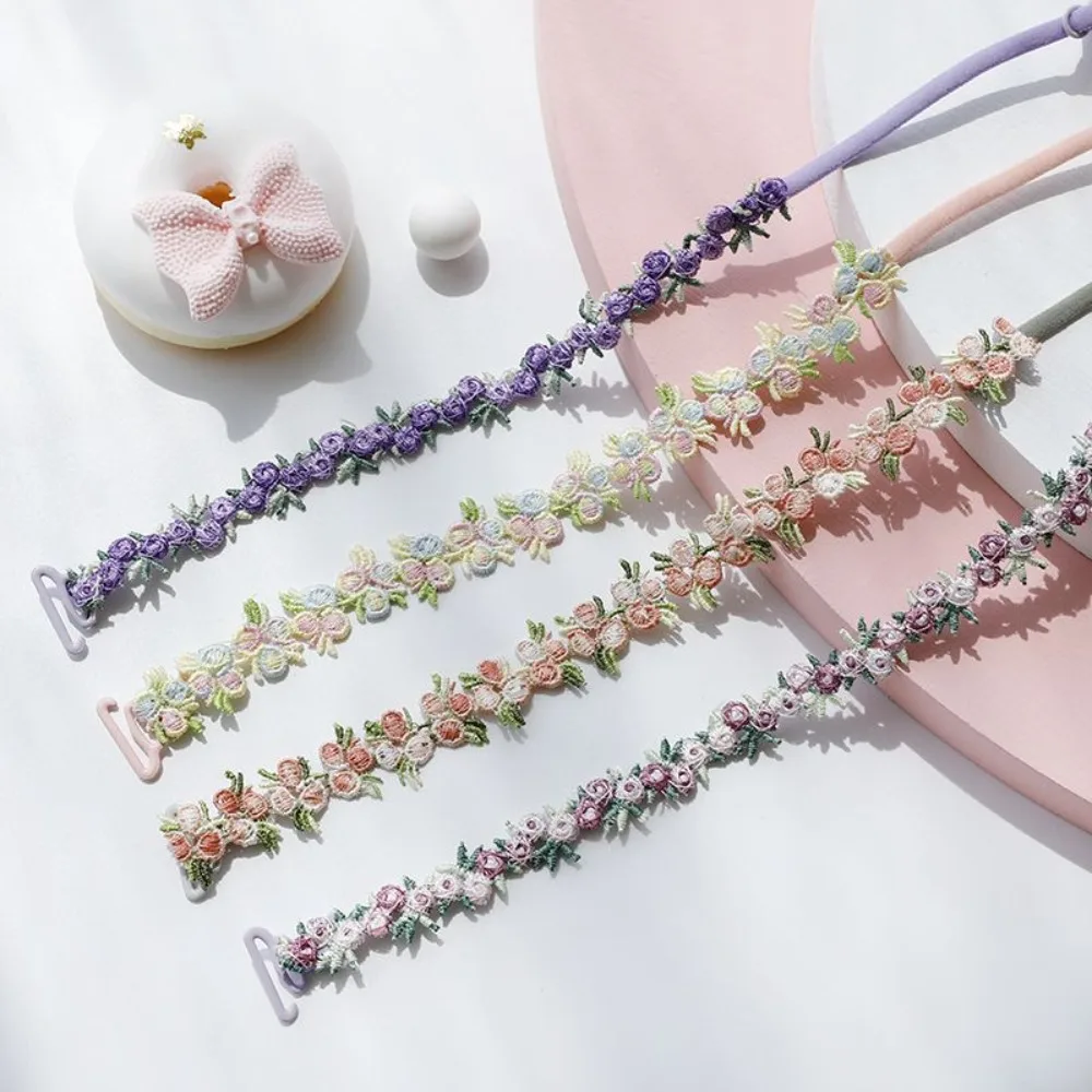 Women Bra Accessories Crochet Floral Bra Straps Anti-slip Elastic Adjustable Belt Shoulder Straps for Wedding Party Dress