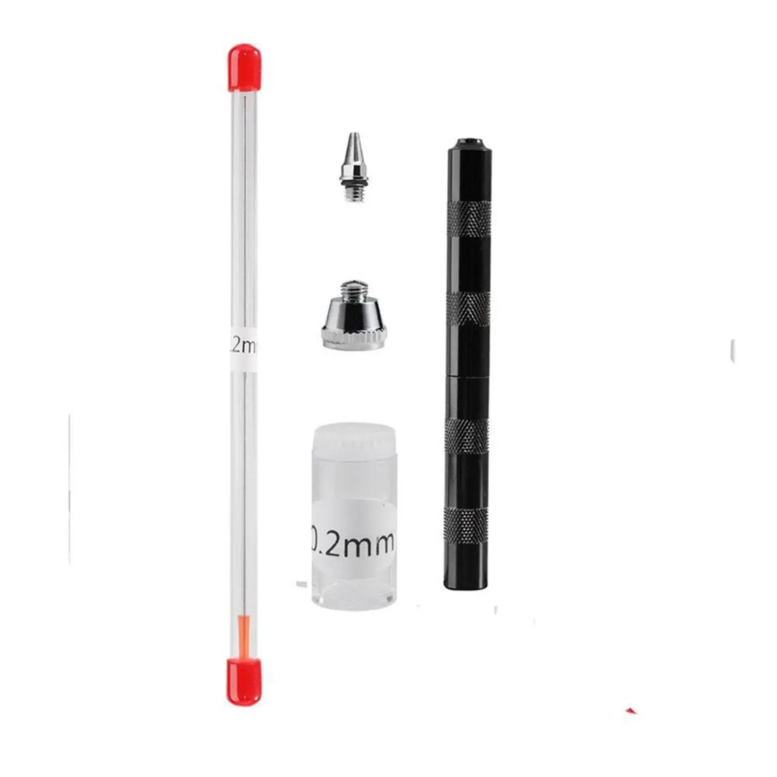 エアブラシアクセサリー,0.2/0.3/0.5mm,針とノズルキャップ,多機能,交換部品
