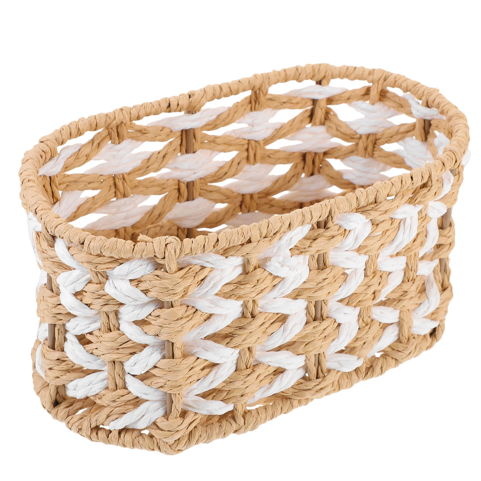 

Woven Storage Woven Storage Bin 20x11x10cm Home Organizer for Pantry Bedroom Living Room Kitchen Sundries Holder