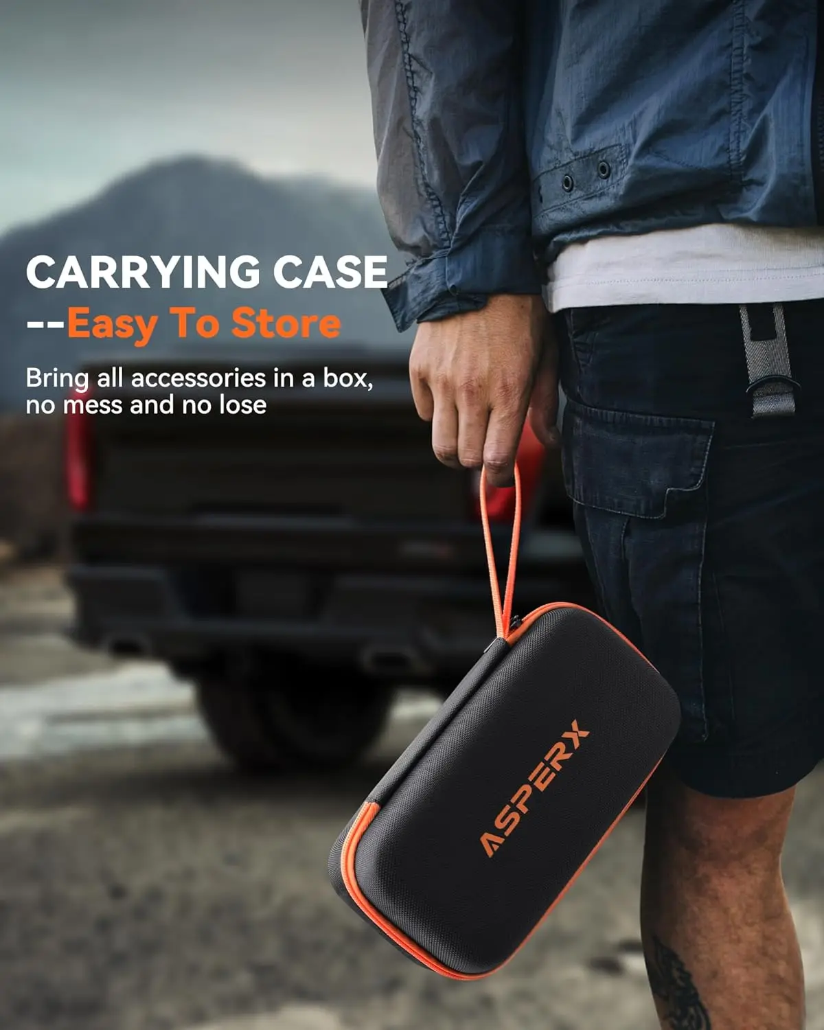 منفاخ إطارات لاسلكي 160 رطل لكل بوصة مربعة - مضخة هواء محمولة مزودة بشاشة LCD وإيقاف تلقائي وإضاءة LED وحقيبة حمل #6