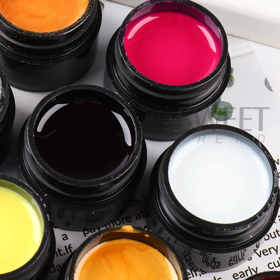 2 ชิ้นสีดําสีขาว Creative Spider วาดเจลเล็บ UV จิตรกรรม Wire Outline เจลเคลือบเงาเล็บตกแต่งศิลปะ DIY เล็บ