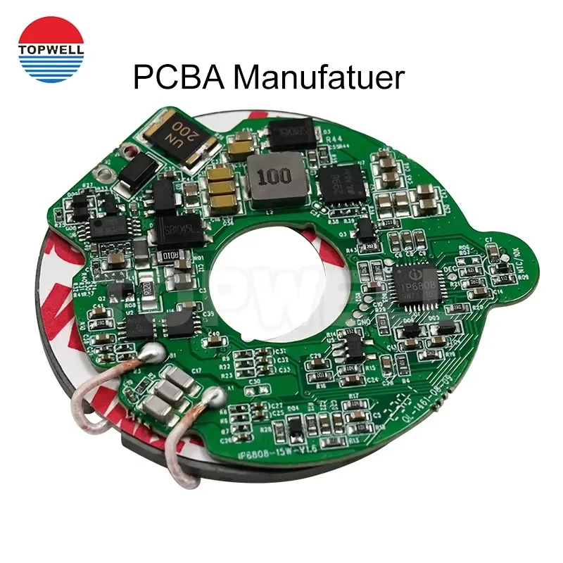 Customized Wireless Charging PCBA Board with Coil Supports 5W-25W Power USB-C PCB Assembly for Electronics Devices