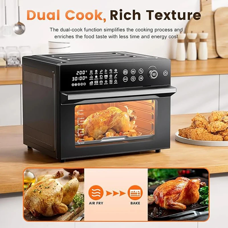 OEM 0L -in- Fryer Toaster Combo inch Pizza Roast Oven With 4 Accsori Use