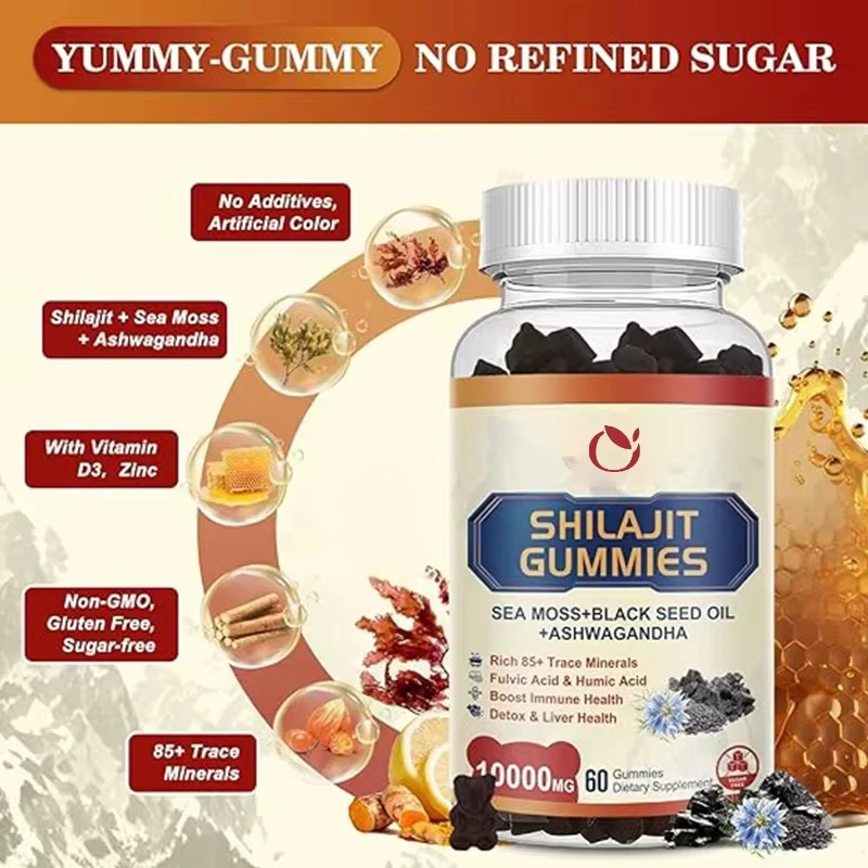 تحتوي مكملات الأعشاب البحرية الأيرلندية من الراتنج Shilajit على 60 كبسولة من زيت البذور السوداء والجينسنغ والباذنجان الجنوبي والزنجبيل في جنوب أفريقيا