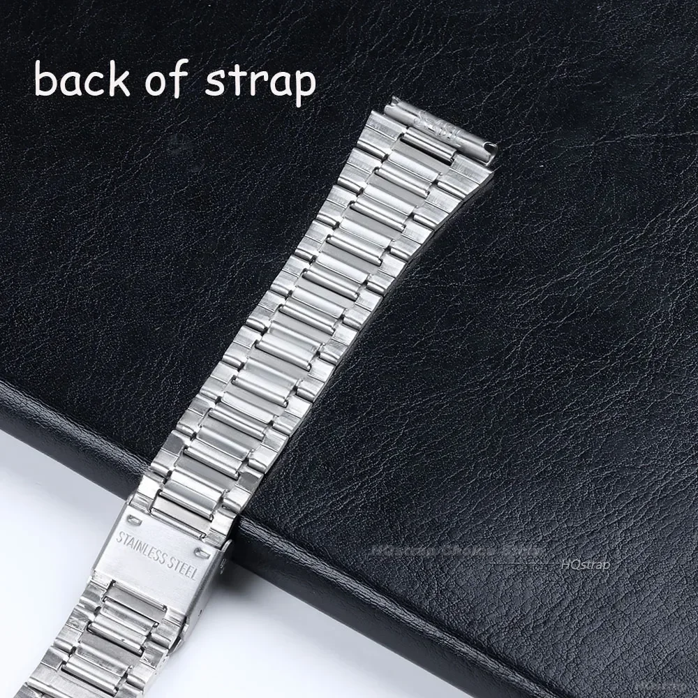 Ремешок металлический для Casio A158/A159/AQ230/F91W/AE1200/AE1300/B650/AQ230, Классический Маленький квадратный браслет из нержавеющей стали 18 мм