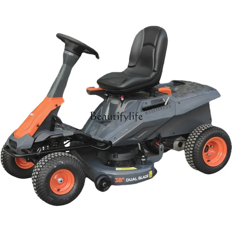 

05-Electric wheel-driven lawn mower, ride-on rechargeable lawn mower