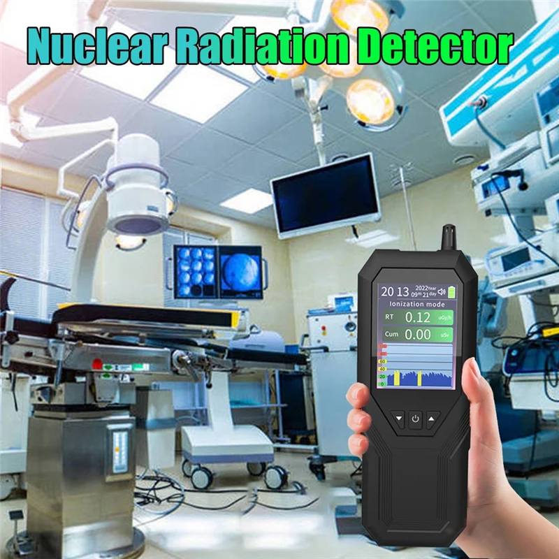 Geiger Counter Nuclear Radiation Detector Monitor Dosimeter Black