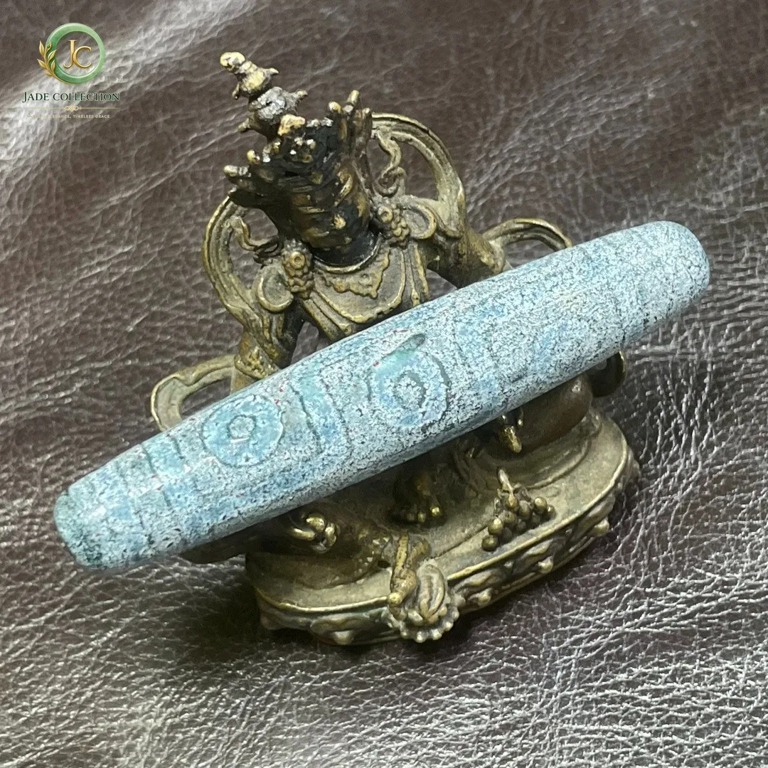 Tibetan Nepalese Himalayan Bead Ancient Agate Old Dzi Talisman 9 eye Bead Amulet