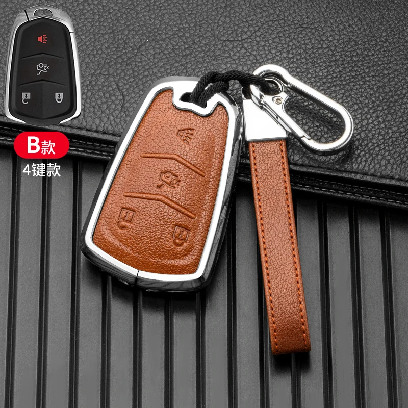 Car Genuine Key Case Holder Shell For Cadillac ESV Escalade CTS XTS SRX ATS 2015 2016 2017 2018 CT5 XT5 XT6 Accessories