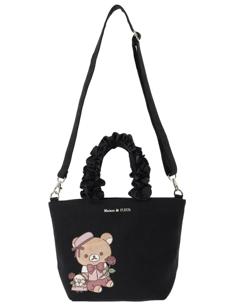 Rilakkuma Korilakkuma Messenger Bag Handbag Cute Small Shoulder Crossbody Bags for Women Ladies Cartoon Bear Sling Bag