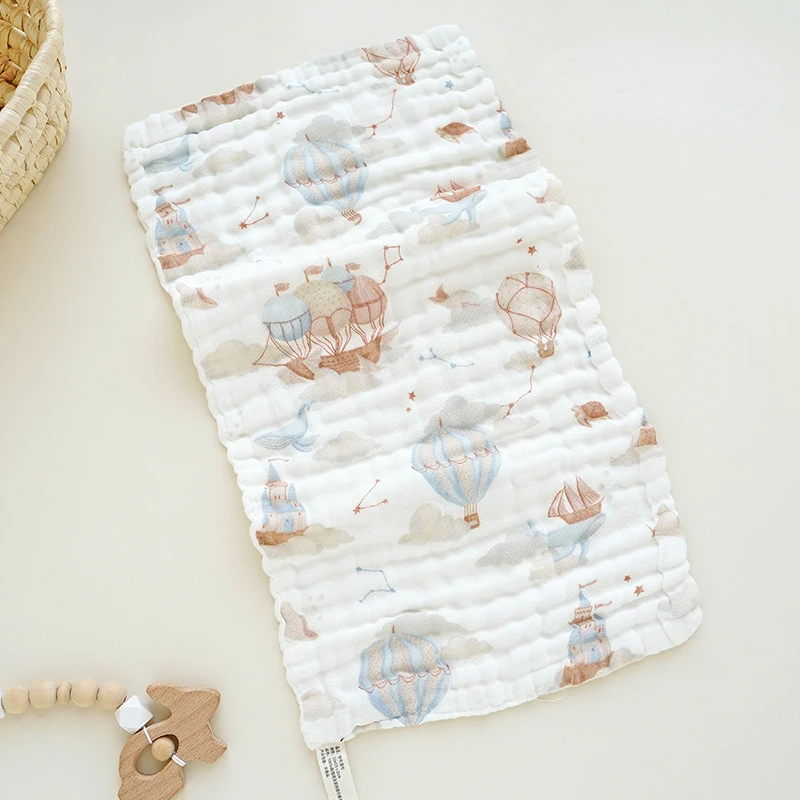 25X50CM Baby Face Towel 6 Layer Soft Cotton Muslin Burp Cloths Newborn Saliva Towels Children\'s Bath Accessories