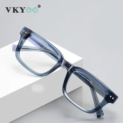 VICKY Men's glasses Square Classic Business Anti-Blue Light Reading Glasses Myopia Hyperopia Prescription Customized PFD2189