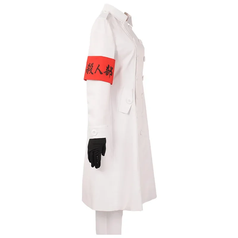 애니메이션 도쿄 리벤저스 코쿠노이 하지메 코스프레 코스튬 세이슈 이누이 화이트 유니폼 트렌치 코트, 암밴드 장갑, 블랙 드래곤 의상