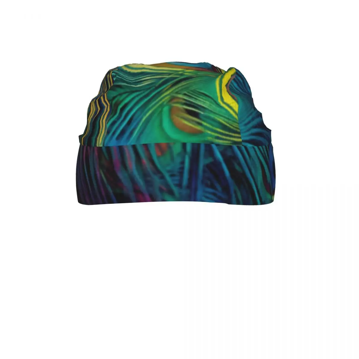 Cycling Breathable Cycling Headwear Colorful Peacock Quick-Dry Bicycle Scarf Cap