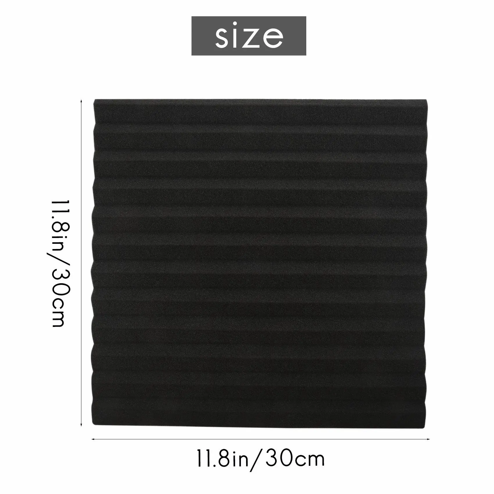 A76I-12 Pack- Acoustic Panels Foam Engineering Sponge Wedges Soundproofing Panels 1Inch X 12 Inch X 12Inch