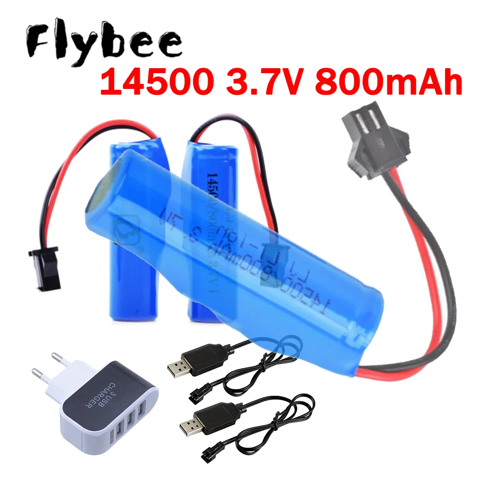 

Литий-ионный аккумулятор 14500 3.7В для высокоскоростного дрифт-кара SG204PRO 2.4G, аккумулятор 3.7В 800мАч для внедорожного радиоуправляемого краулер-вездехода DK087 1:16/1:20