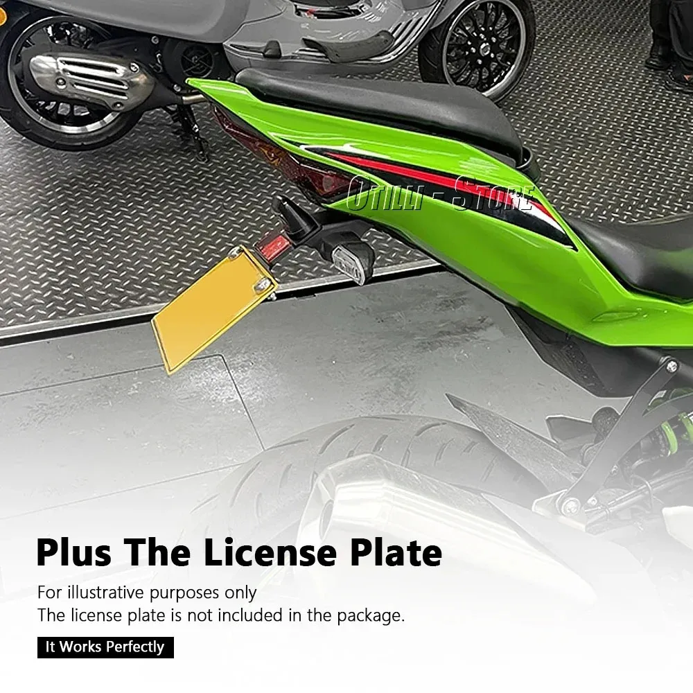 ZX 4R 4RR License Plate Holder Motorcycle Accessories For KAWASAKI NINJA ZX4R ZX4RR  Rear Tail Tidy Fender Eliminator