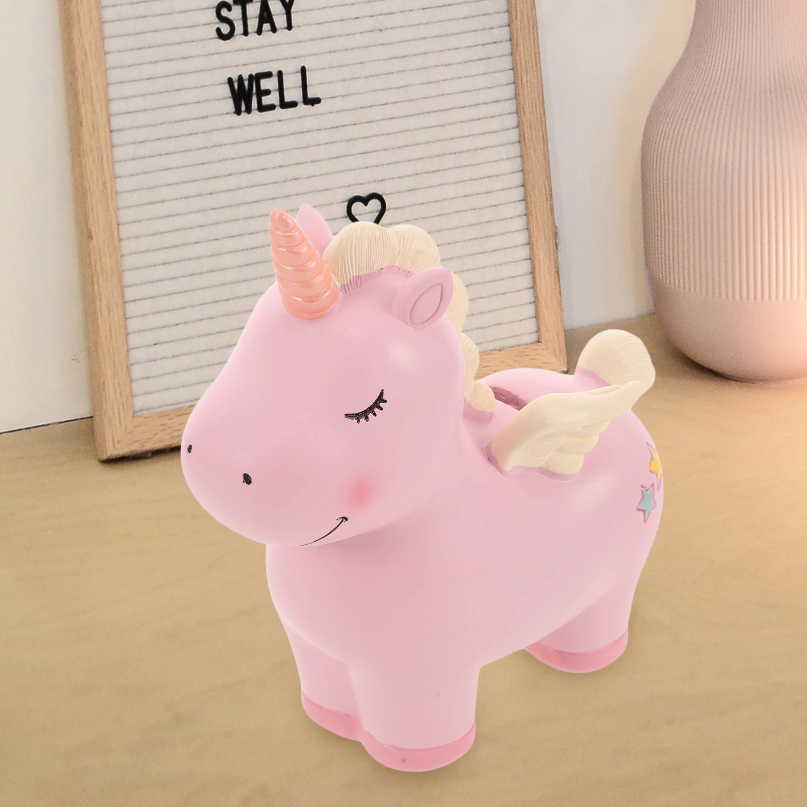 Einhorn-Sparschwein für Mädchen, Harz-Spardose, Kinder-Münzaufbewahrung, Schlafzimmer-Dekoration, Kinder-Geschenk, Raumdekoration, niedliches Spardose