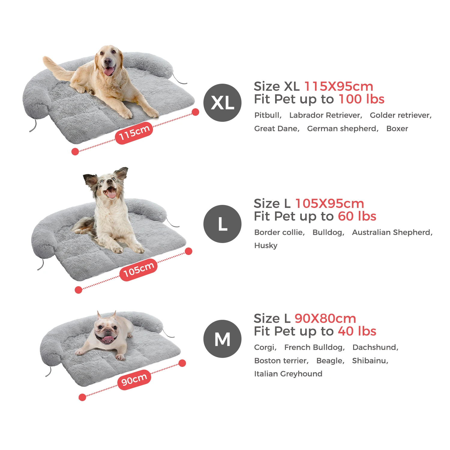Pluizig hondenbed Mat Hond Kat Bank Winter Warm Huisdierdeken Slaapbed voor hond Draagbaar hondenhuis Wasbaar huisdier Kennel Puppy Pad