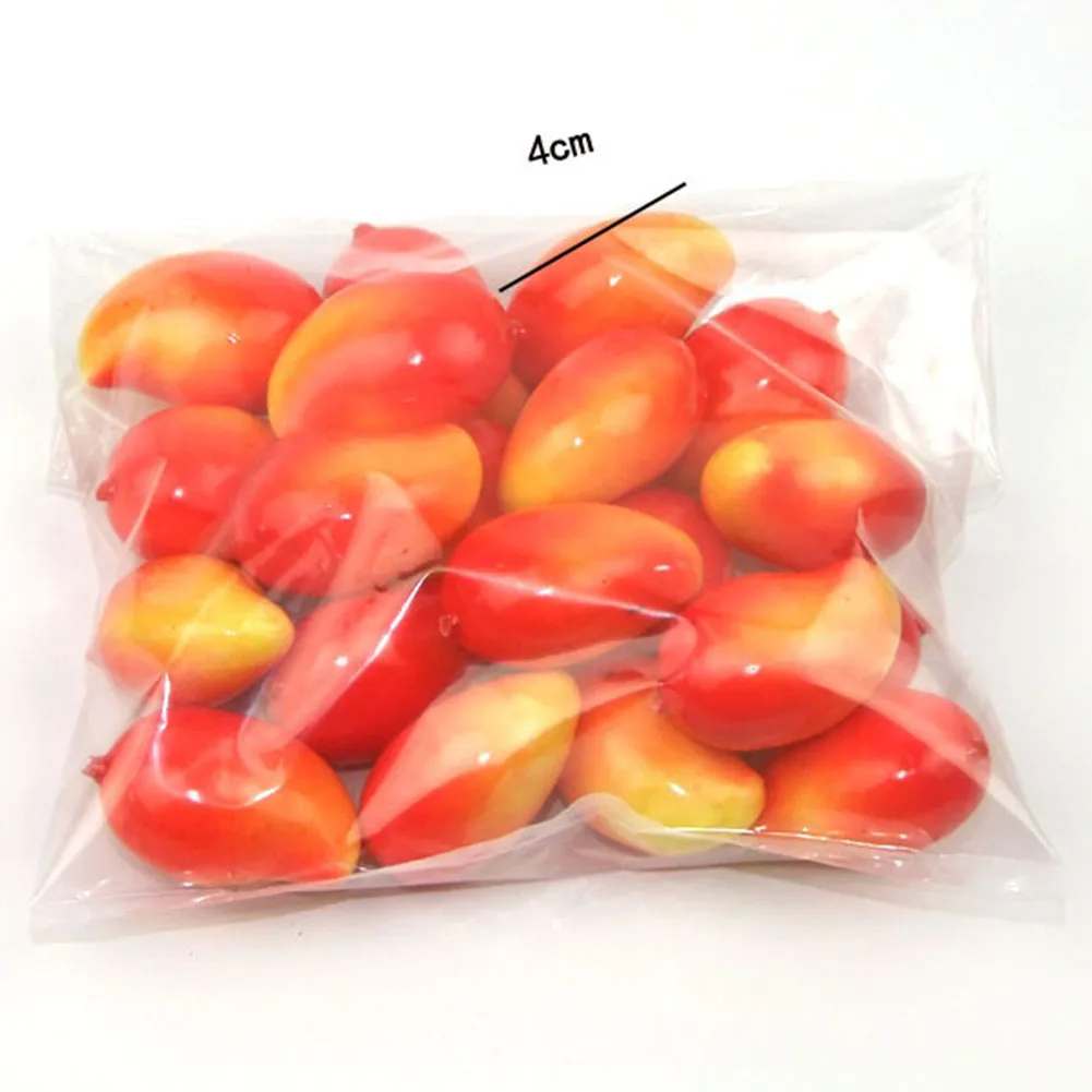 10PCS Mini Artificial Fruits Fake Cherry Mango Watermelon Banana Lime Strawberry Model Ornament Photography Props Home Decor