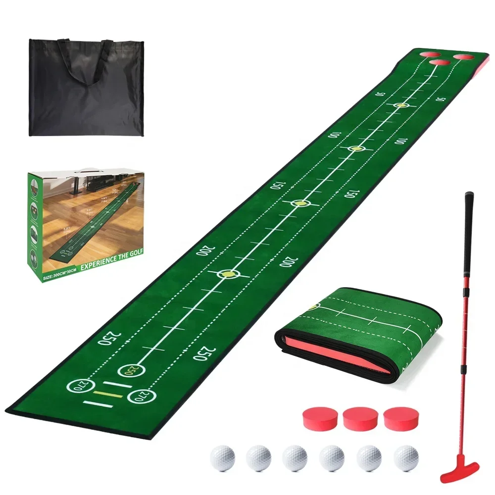 High Quality Hot Selling Golf Putting Training Aid Aluminum Mini Golf Indoor Putting Gift Set Golf Putting Blanket Set