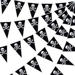 Various festive scenes, decorate pirate skeletons, string flags, pirate theme parties, Halloween, decorate birthdays, pull flags