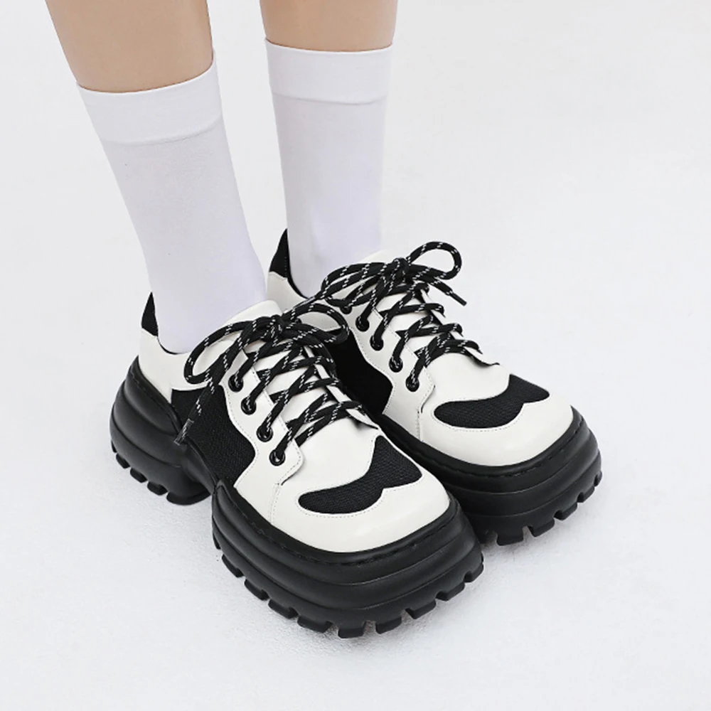 2023 U-DOUBLE Brand Women Platform Shoes Spring New Thick-soled Ladies Sneakers Casual Trend Girl Shoes Students