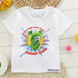 Boys Tshirts Size 2-10T Baby Boys Girl Gummy Bears T Shirt Cartoon Funny Casual Kids Clothes Summer Harajuku Children's Clothing
