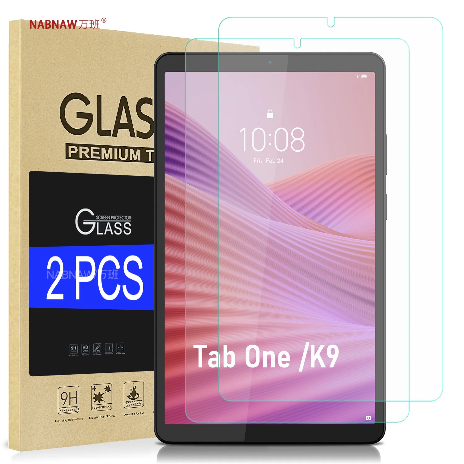 For Lenovo Tab One 8.7 Tempered Glass Screen Protector On Lenovo Tab K9 2025 HD 9H Hardness Film Protective Devices 2 Pieces