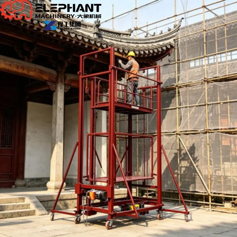 300kg 5m Wall Painting Electric Lifting Scaffolding, Mobile High-altitude Operation Platform