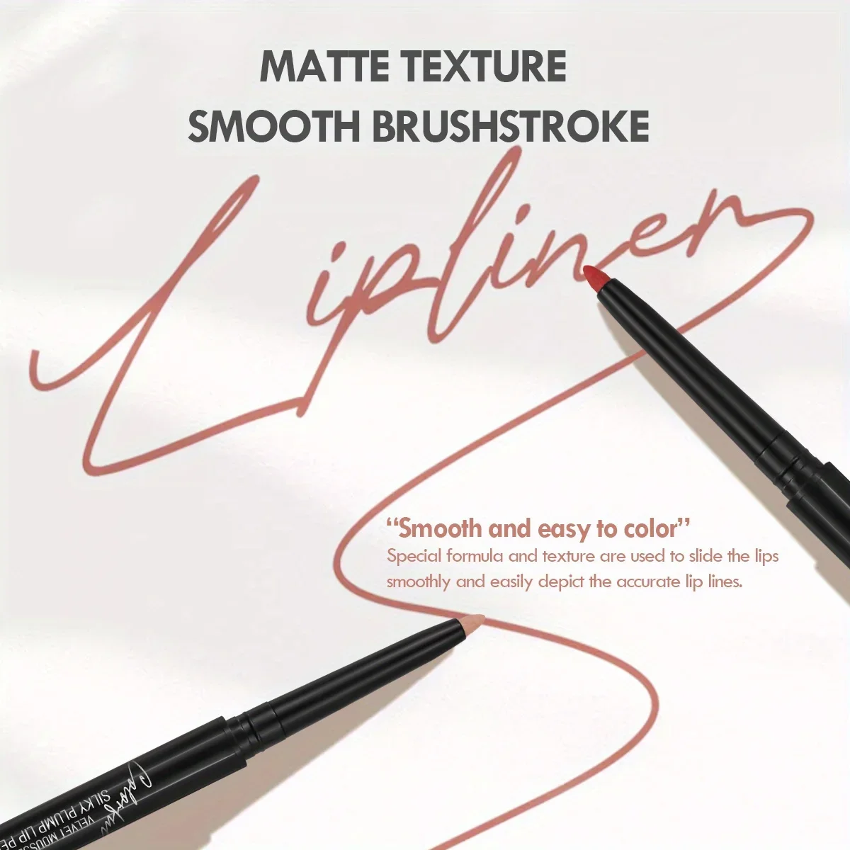 Juego de esmalte de labios Nude Butter + Lápiz Delineador de labios, brillo de labios impermeable de larga duración para mujeres, cobertura completa, efecto suave, 1 Juego