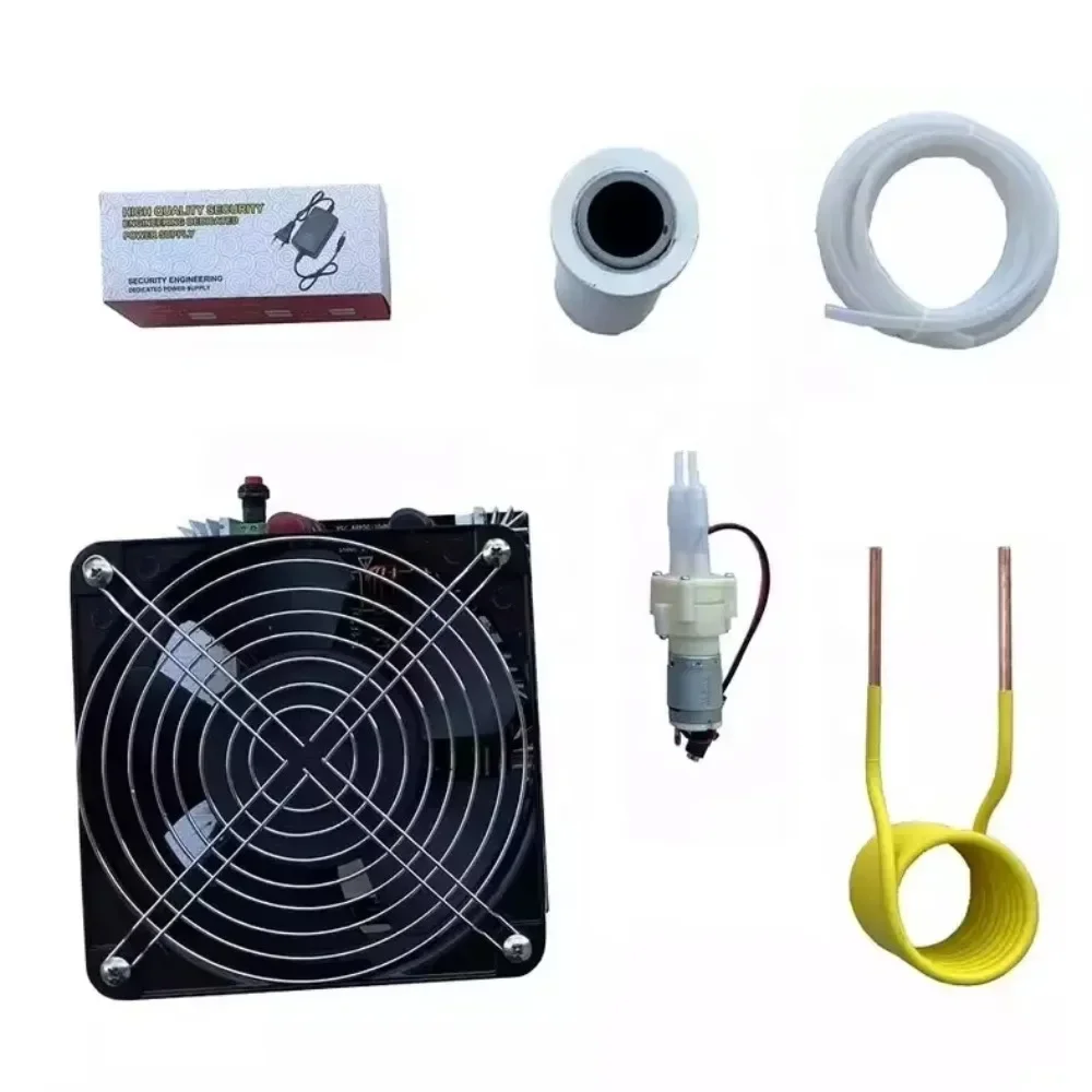 

4000W ZVS induction heater kit high frequency induction heating pcb plate molten metal + coil + pump
