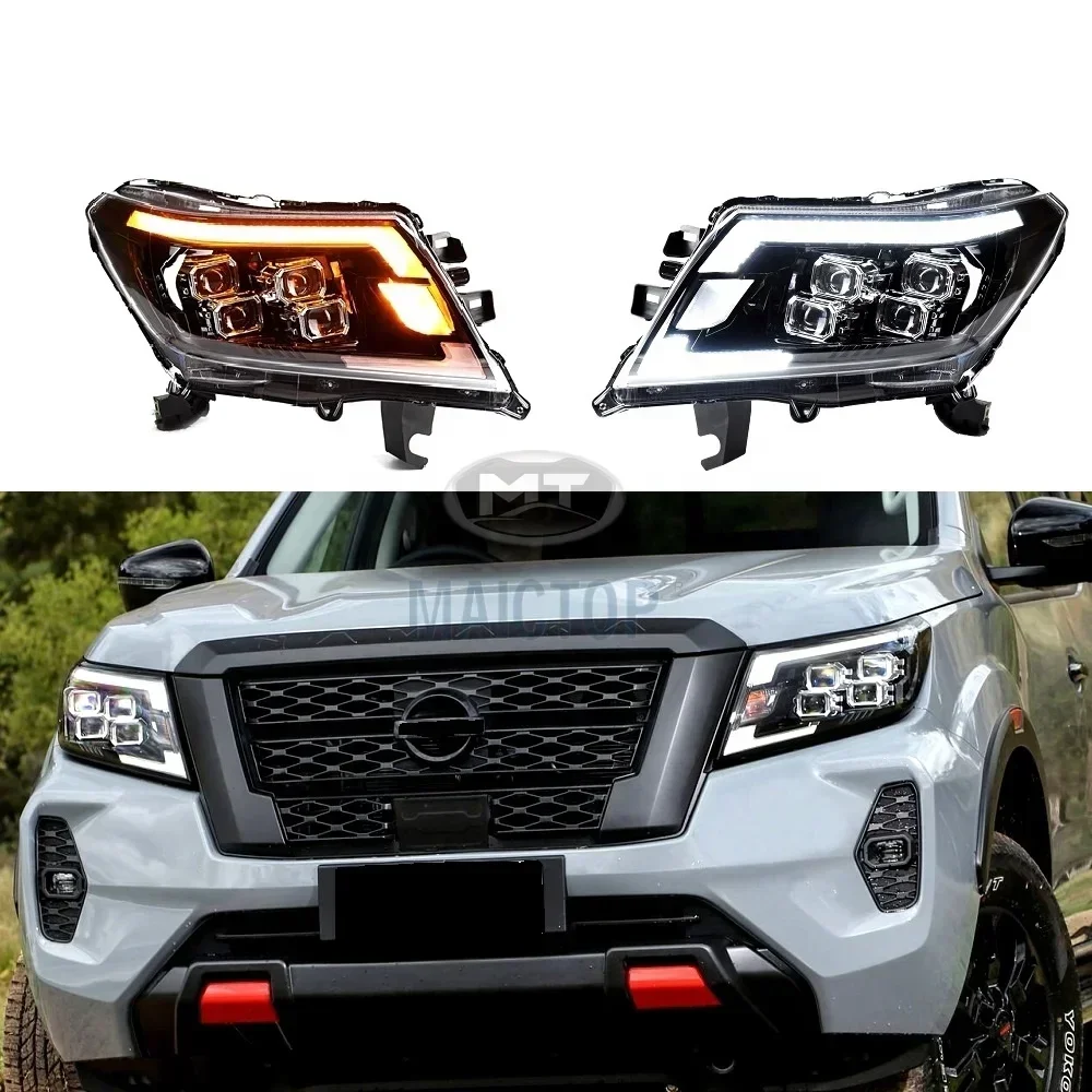 MAICTOP 2021 Car Modified Front Head Light Led Headlight 2016-2019 New Type 4 Lens Headlamp for NAVARA NP300 12V Nissan 6 Months