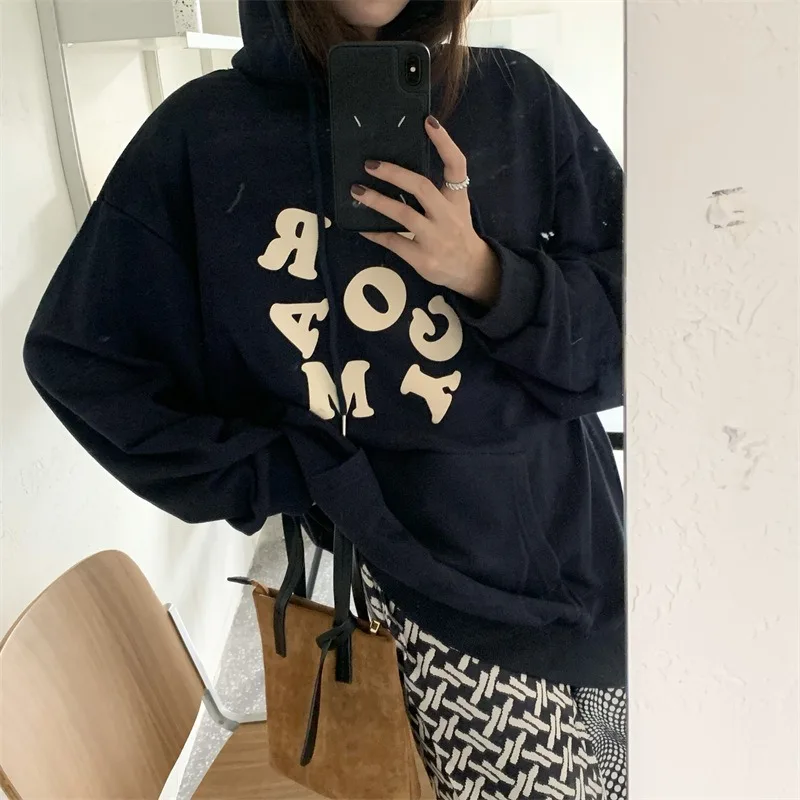 

Autumn Winter Letter Print Hoodie Women Korean Casual Y2k Long Sleeve Pullover Shirt Y2k Korean Harajuku Oversize Sweatshirt New