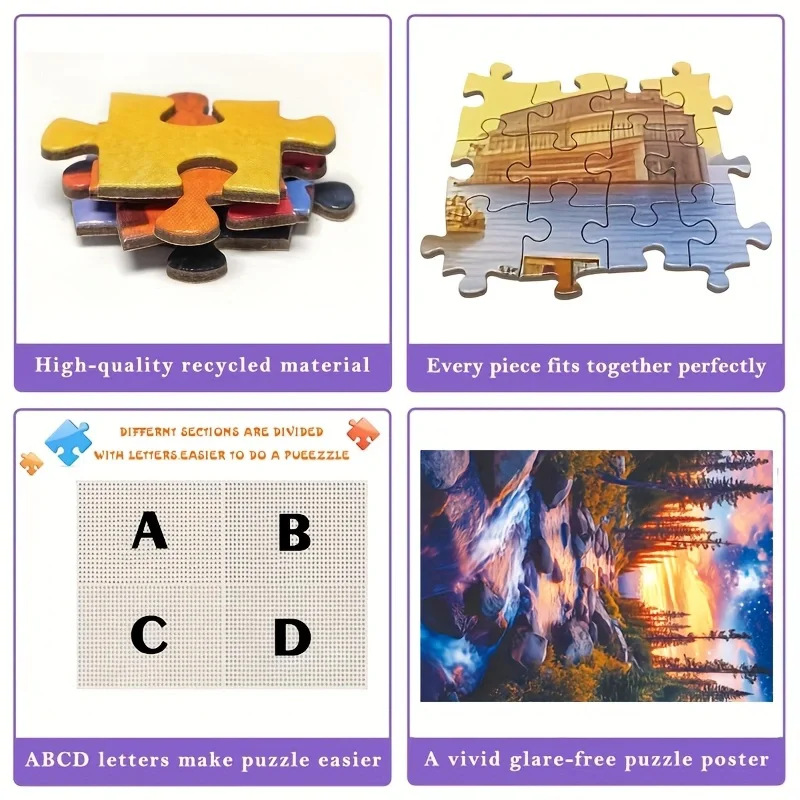 1000-delige papieren puzzel 1,8 mm grijze Cardbpard landschap uitdaging puzzel volwassen speelgoed puzzels papier puzzel geschenken perfect cadeau