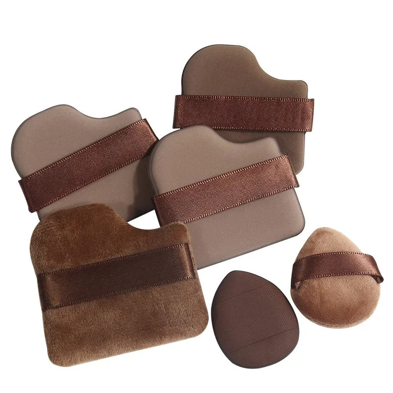 6 PCS Chocolate Makeup Sponge Set Cosmetics Puffs Powder Puff Set Soft Wet And Dry Air Cushion Puff Beauty Makeup Tools