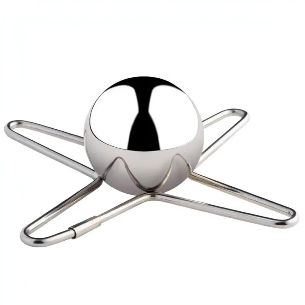 Stainless Steel Cooling Ball With Triangle Stand Set Coffee Chiller Tool For Iced Americano Drinks Kitchen Restaurant