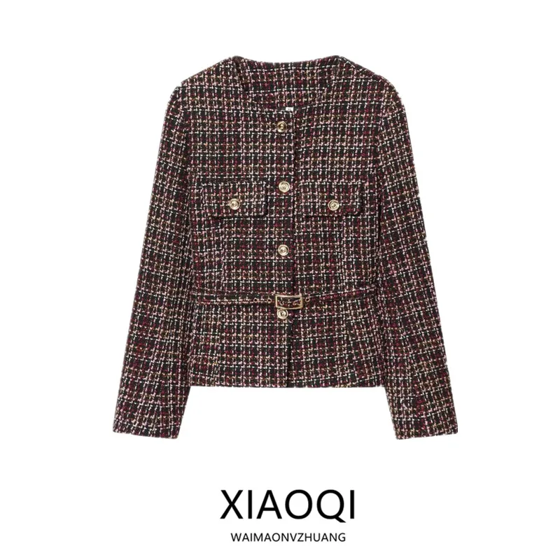 

Осень-зима 2022, новое женское пальто Sle для поездок на работу, простое всепогодное уютное длинное пальто све, Thiened Small Fraance...