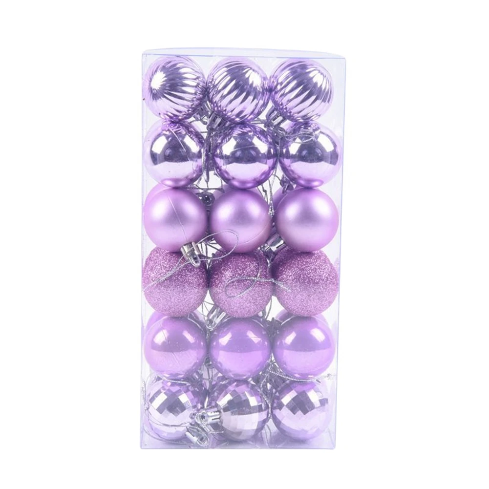 Christmas Ornaments Shatterproof Christmas Tree Ornament Set Christmas Balls Decoration New Purple