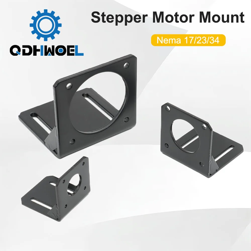QDHWOEL Motor Base For NEMA17 NEMA23 NEMA34 Stepper Motor Aluminum Fixed Seat Fastener mounting Bracket Support