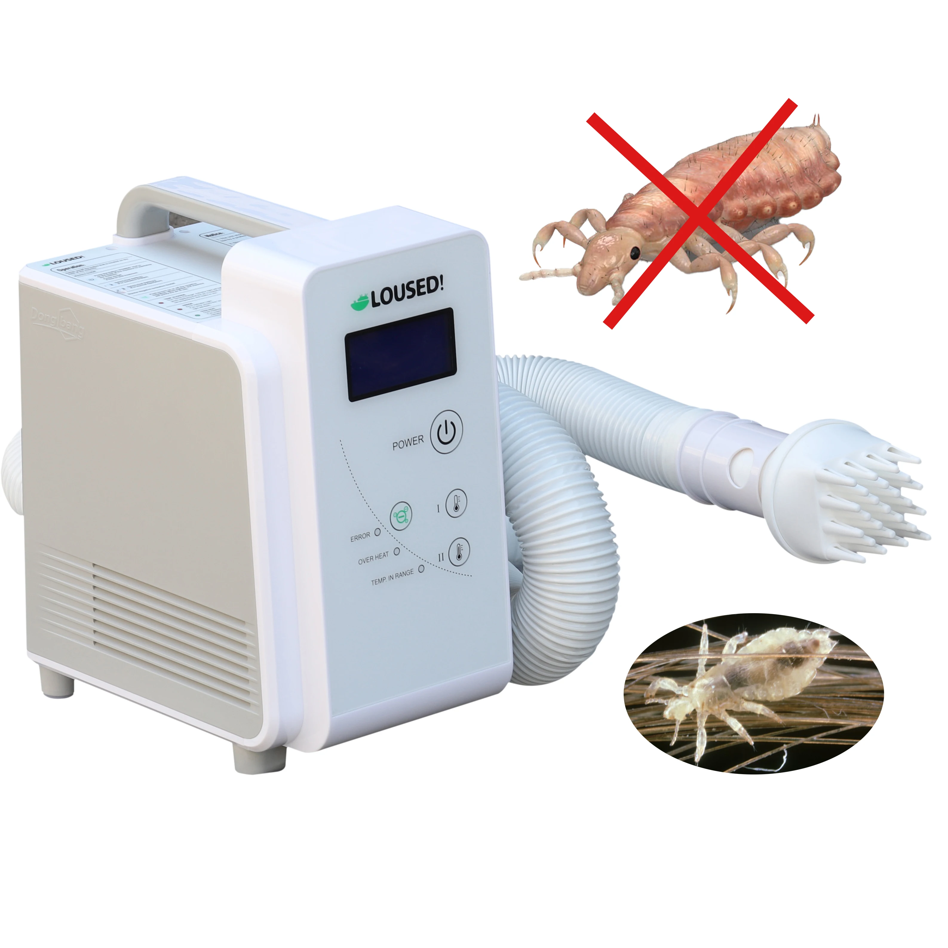 

For Adults/children Remove Lice and Eggs Lice Machine Retractable Hose v Comb Head Lice Treatment Delouse Machine