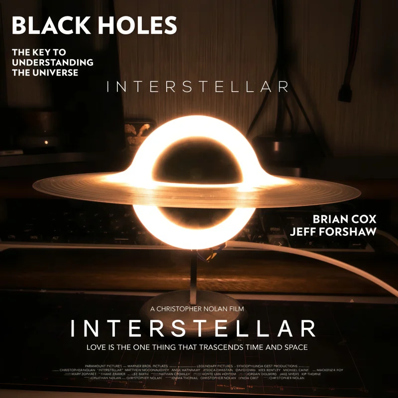 Luminária Noturna Buracos Negros: Ornamento de Mesa Temático Interstelar, Modelo Colecionável de Decoração Cosmica de Ficção Científica para Exibição