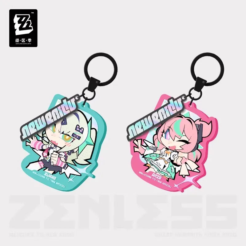[Genuine] miHoYo Game Zenless Zone Zero Sunna Aria Q-version Acrylic Pendant Anime Keychain Anime Accessories Cosplay Xmas Gifts