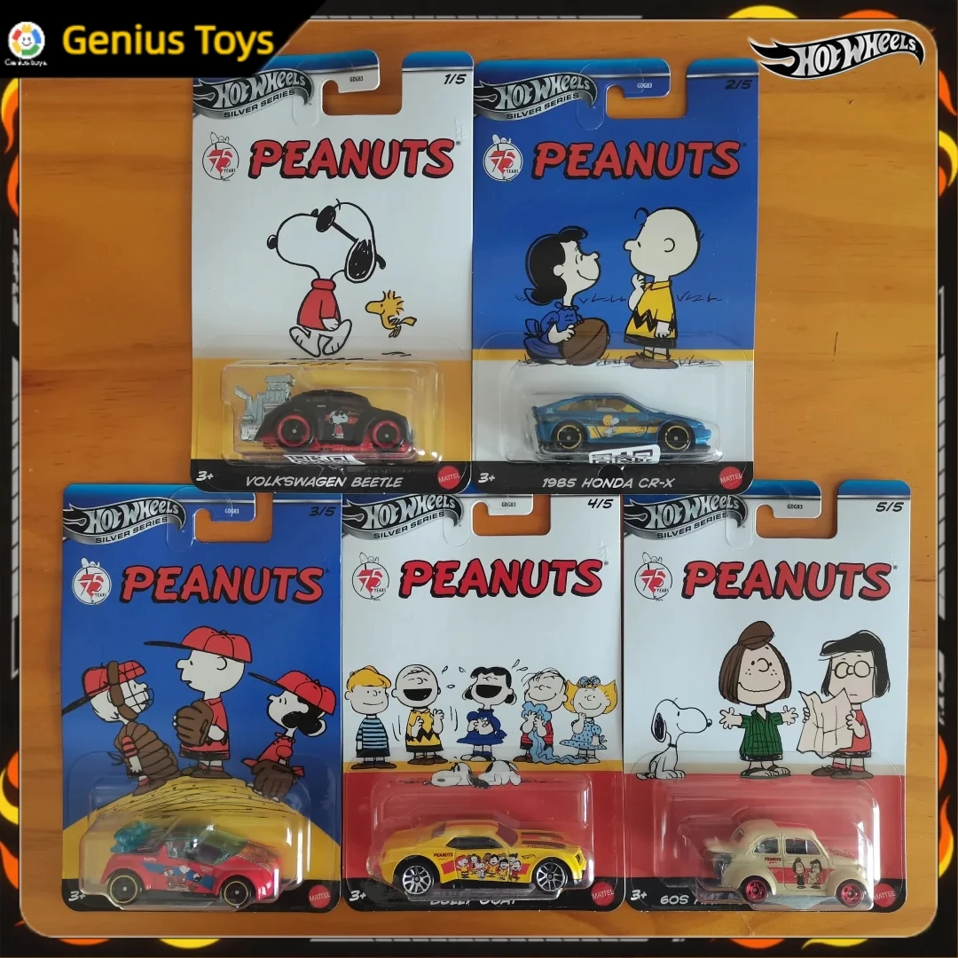 

Hot Wheels серебряная серия арахис 75-летие Volkswagen Beetle Honda мультфильм масштаб 1:64 модель автомобиля из сплава коллекционные игрушки